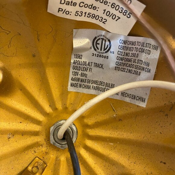 Vintage Traditional Style Flush Mount Track Light Fixture - Picture 9 of 9